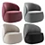 Sleek Pipe Lounge Chair 3D model small image 2