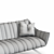 Elegant Relaxation: Freifrau Rubie Lounge Couch 3D model small image 3