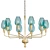 Elegant Viola 8-Light Chandelier 3D model small image 1