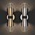 Angie Wall Lamp: Elegant Brass and Nickel Design 3D model small image 2