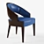 Selva Peggy Leather Chair 3D model small image 2