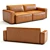 West Elm Sedona Leather Sofa: High-Detailed 3D Model 3D model small image 1