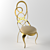 Elegant Metal Back Chair 3D model small image 1