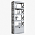 Sleek Bristol Shelving 3D model small image 2