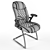 Sleek Leather Office Chair 3D model small image 3