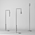 Sleek Set of 3 Architonic Floor Lamps 3D model small image 2