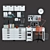 IKEA Office Set: Desk, Drawers, Chair, Shelves, Lamp 3D model small image 2