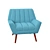 Elegant Vintage Armchair 3D model small image 2