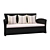 ComfortMax Velvet Sofa 3D model small image 2