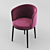 Elegant Filmore Purple Dining Chair 3D model small image 1