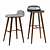 Sleek Sede Bar & Counter Stool 3D model small image 1