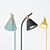 Scandinavian Minimalist Floor Lamp 3D model small image 2