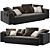 Luxury Minotti Yang Sofa 3D model small image 2