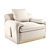 Turri Eclipse Leather Armchair 3D model small image 1