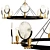 Elegant Lens Chandelier 8 3D model small image 1