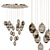 Eurofase Hazelton Chrome Amber Chandelier 3D model small image 1