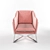 Luxurious Pink Velvet Armchair: Richmond Interiors Aurelia 3D model small image 3