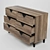 Contemporary 6-drawer Dresser by Carson Carrington 3D model small image 1