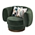 Taylor LLorente Gold Band Armchair 3D model small image 1