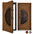 Elegant Harp Metal Entrance Door 3D model small image 1