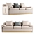 Eclipse 4-Seater Leather Sofa 3D model small image 1