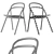 Beech Hem Udon Chair: Blue/Green 3D model small image 3