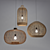 Coastal Rope and Rattan Lampshades 3D model small image 2