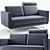 Classic Bonded Leather Loveseat 3D model small image 1