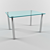 Transparent Ted Table (100x75x60 cm) 3D model small image 1