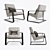 Luxurious Linchen Velvet Torcello Chair 3D model small image 2