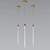 Inodesign Modern Gold Pendant Light 3D model small image 1