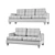 Elegant Comfort Sofa 3D model small image 2
