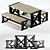  Artisan Wooden Table: Handcrafted Design 3D model small image 1