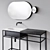 Elegance Marble Console & Gravity Mirror 3D model small image 3