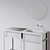 Ex-T Frame Console with Marble Plate & Plateau Mirror 3D model small image 3