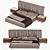 Modern Turkish-made Fuga Merlin Bed 3D model small image 1