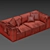 Modern Velvet Sofa with Textures 3D model small image 3