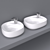 Overflow Ceramic Wash Basin 58x45 and 45x45 3D model small image 1