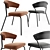 Leatherette Stacking Dining Chair 3D model small image 1