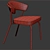 Leatherette Stacking Dining Chair 3D model small image 2