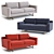 West Elm Eddy Sofa: Sleek Design and Vibrant Colors 3D model small image 2