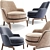 Luxurious Leda Flexform Armchair 3D model small image 1