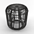 Versatile Rattan Stool: Chair, Coffee Table, or Bedside 3D model small image 2