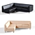 Luxury Russian-made 4-Seater Evolution Sofa 3D model small image 1