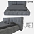 Bed LoftDesign 3639 - Modern Loft Style Bed 3D model small image 1