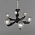 Elegant Corona Ceiling Light 3D model small image 3