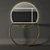 Elegant Marble & Gold Ring Console 3D model small image 1