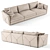 Luxury Leather Visionnaire Bastian Sofa 3D model small image 2