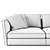 Luxury Leather Visionnaire Bastian Sofa 3D model small image 3