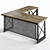 Industrial-Inspired Carruca Desk: Stylish and Spacious 3D model small image 1
